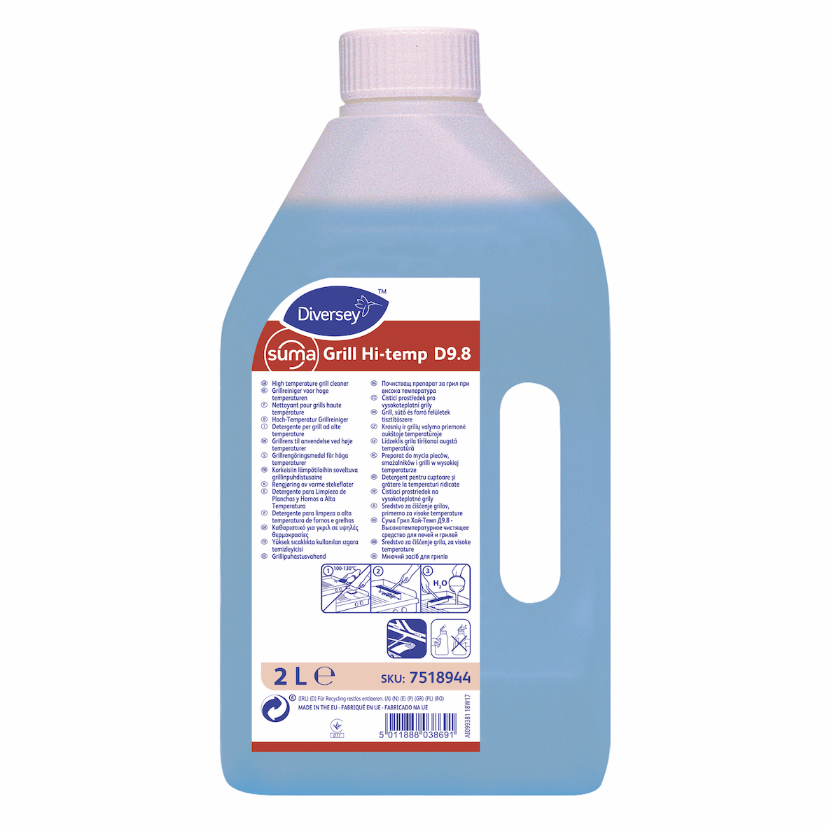 Diversey Suma Grill Hi-Temp D9.8, 2L- засіб для миття грилів та фритюрниць